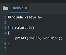 code in editor