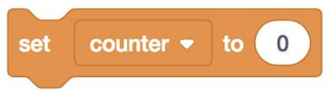 set counter to 0 block