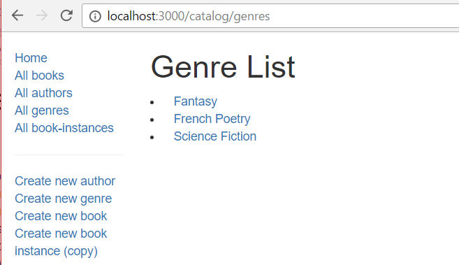 genre page screenshot